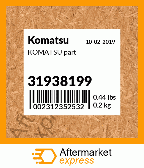 KOMATSU part 31938199