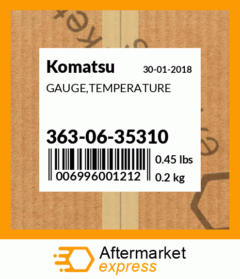 Spare part 363-06-35310 + GAUGE,TEMPERATURE