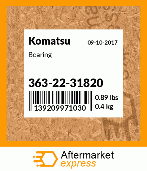 Spare part 363-22-31820 + Bearing