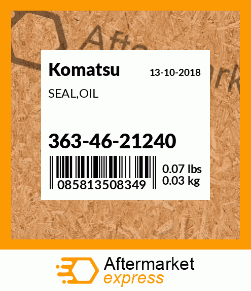 Spare part 363-46-21240 + SEAL,OIL