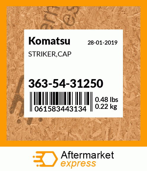 Spare part 363-54-31250 + STRIKER,CAP