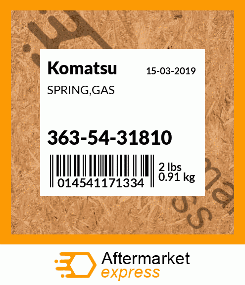 Spare part 363-54-31810 + SPRING,GAS