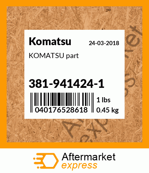 KOMATSU part 381-941424-1