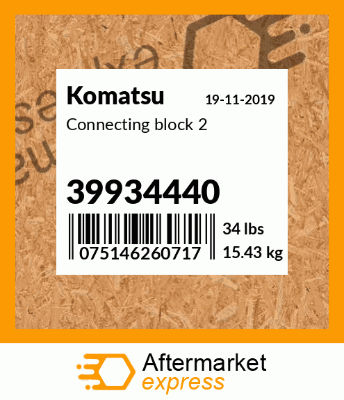 Spare part 39934440 + Connecting block 2