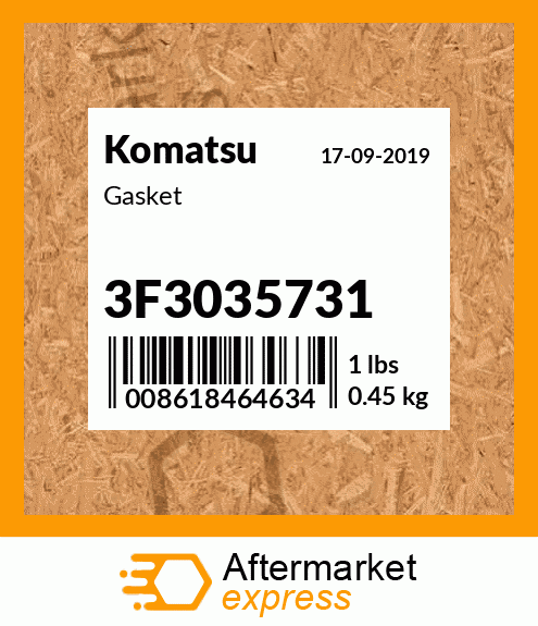 Spare part 3F3035731 + Gasket