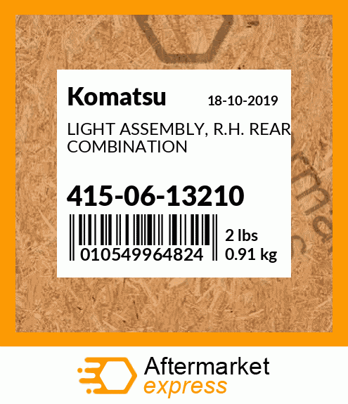 Spare part 415-06-13210 + LIGHT ASSEMBLY, R.H. REAR COMBINATION