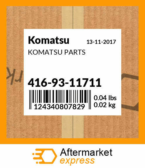 Spare part 416-93-11711 + KOMATSU PARTS