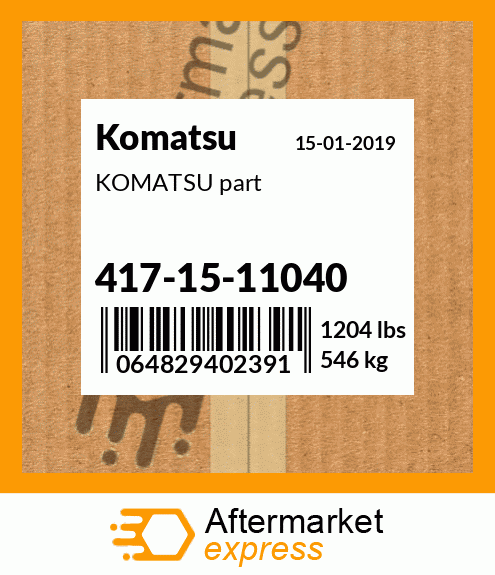 KOMATSU part 417-15-11040