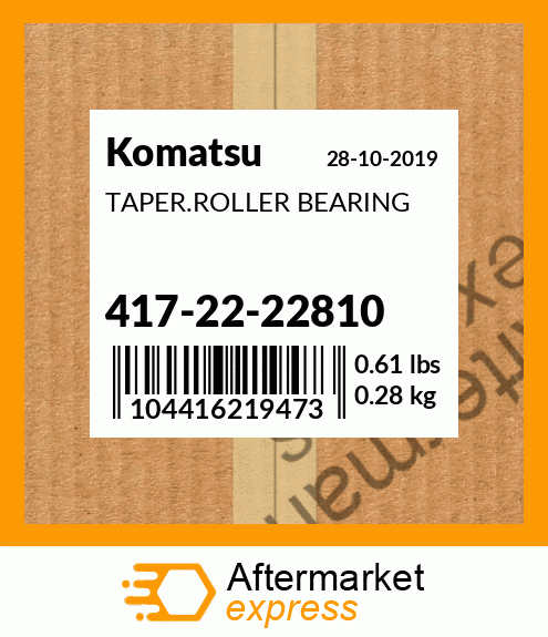 Spare part 417-22-22810 + TAPER.ROLLER BEARING