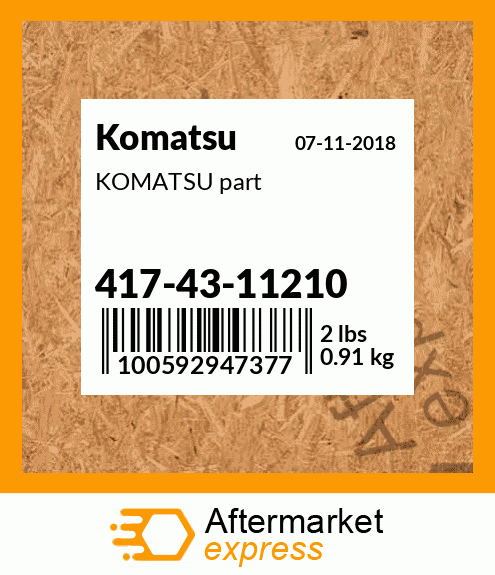 KOMATSU part 417-43-11210