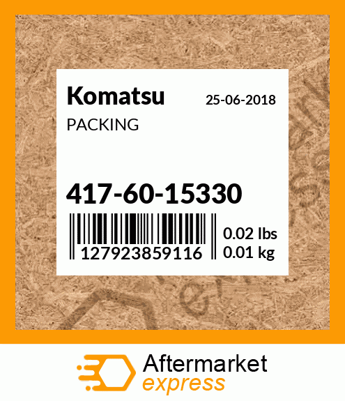 Spare part 417-60-15330 + PACKING