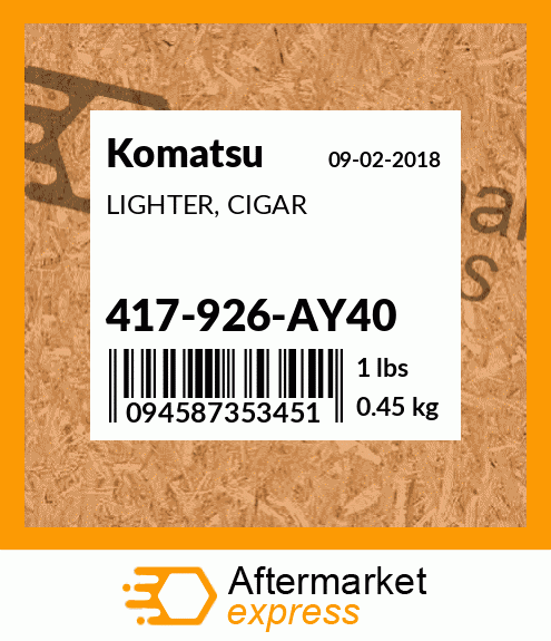 Spare part 417-926-AY40 + LIGHTER, CIGAR