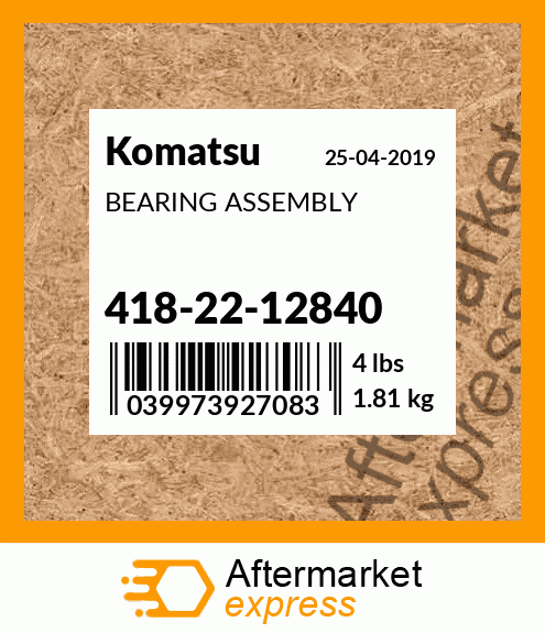 Spare part 418-22-12840 + BEARING ASSEMBLY