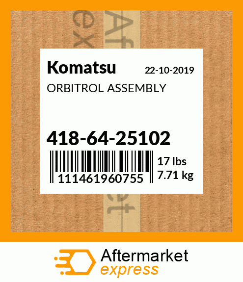 Spare part 418-64-25102 + ORBITROL ASSEMBLY