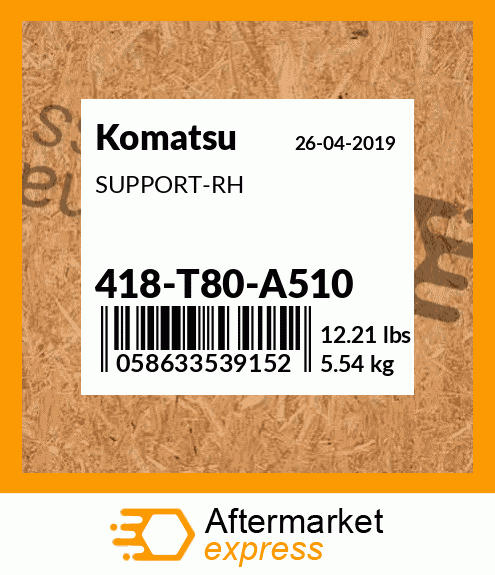 SUPPORT-RH 418-T80-A510