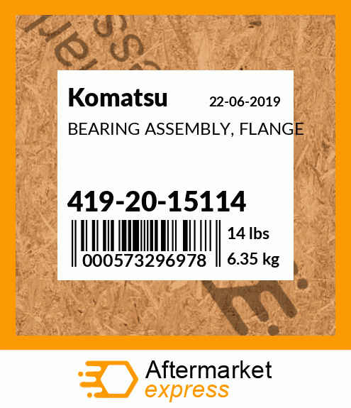 Spare part 419-20-15114 + BEARING ASSEMBLY, FLANGE