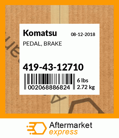 Spare part 419-43-12710 + PEDAL, BRAKE