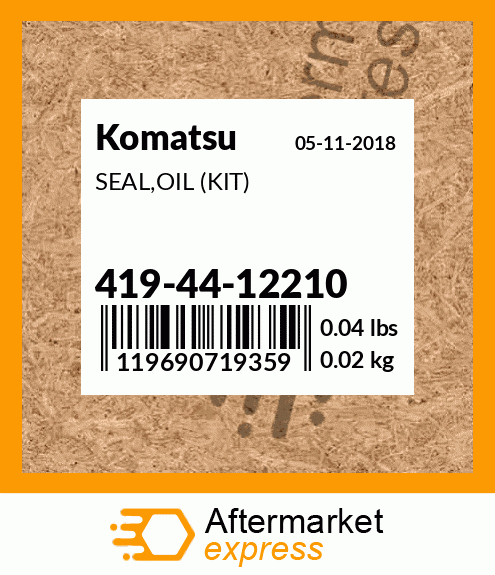 Spare part 419-44-12210 + SEAL,OIL (KIT)