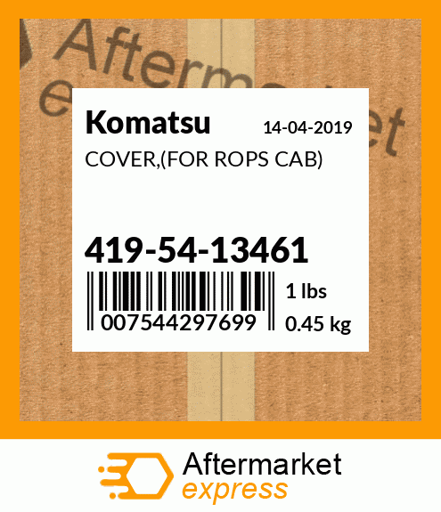 Spare part 419-54-13461 + COVER,(FOR ROPS CAB)