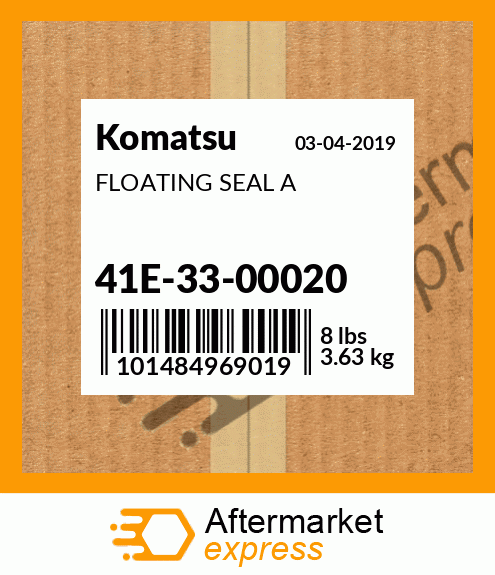 Spare part 41E-33-00020 + FLOATING SEAL A