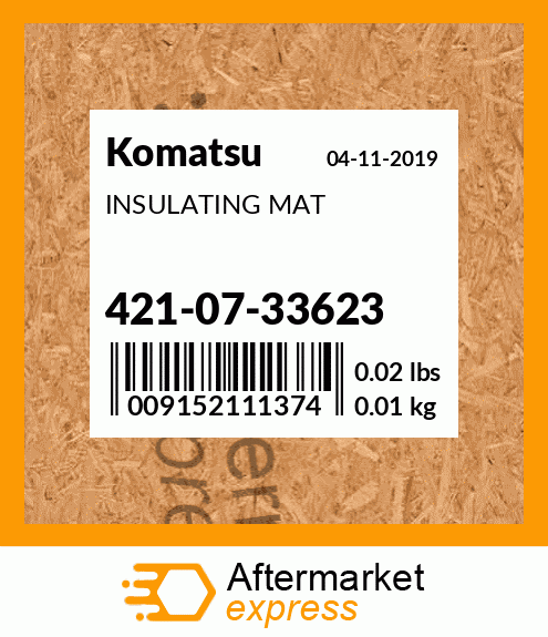 Spare part 421-07-33623 + INSULATING MAT