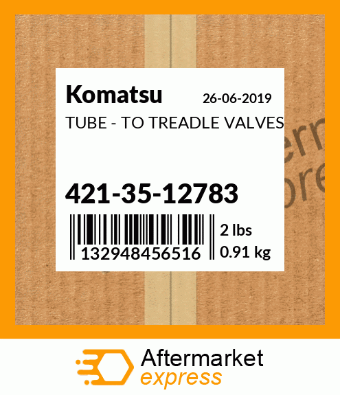 Spare part 421-35-12783 + TUBE - TO TREADLE VALVES