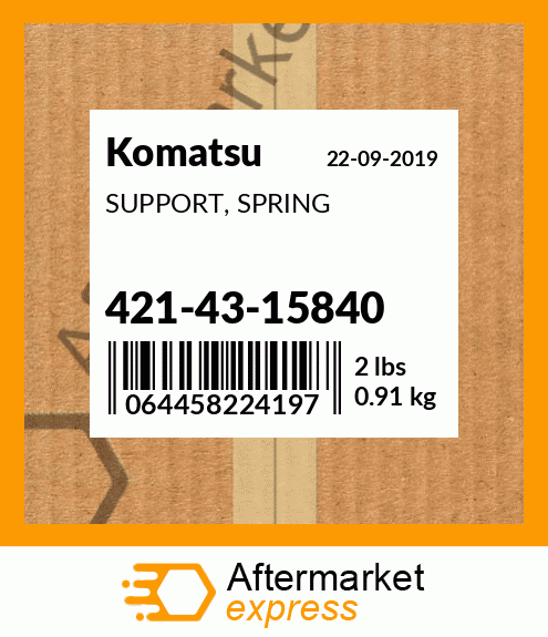 Spare part 421-43-15840 + SUPPORT, SPRING