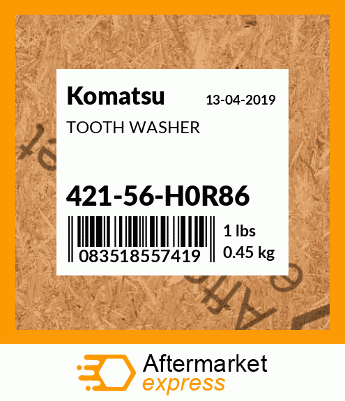 Spare part 421-56-H0R86 + TOOTH WASHER