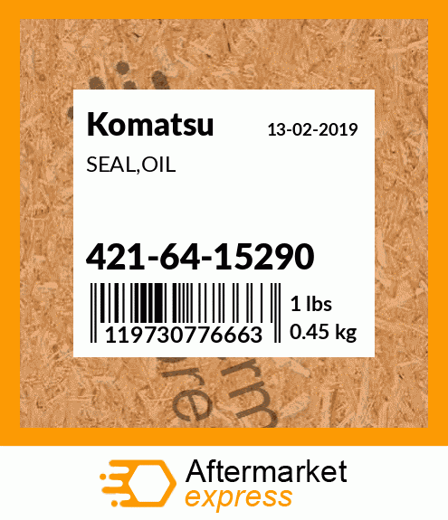 Spare part 421-64-15290 + SEAL,OIL