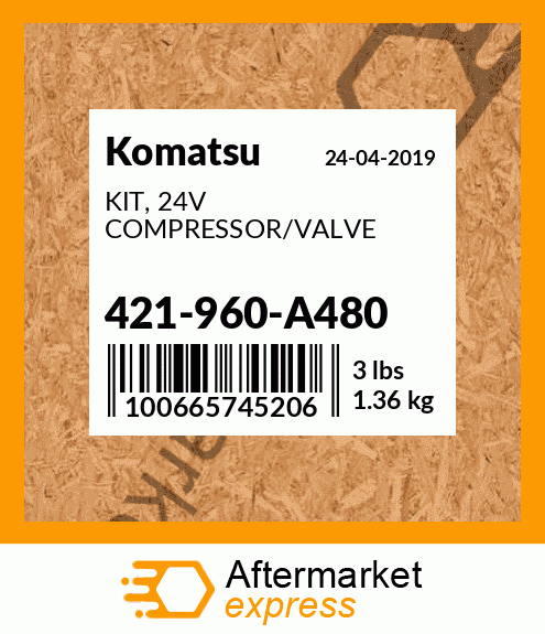 Spare part 421-960-A480 + KIT, 24V COMPRESSOR/VALVE