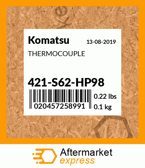 Spare part 421-S62-HP98 + THERMOCOUPLE