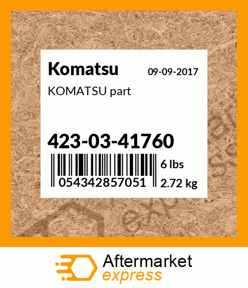 KOMATSU part 423-03-41760