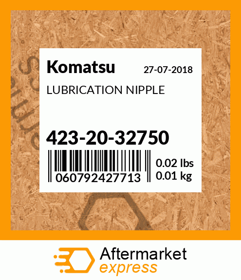 Spare part 423-20-32750 + LUBRICATION NIPPLE