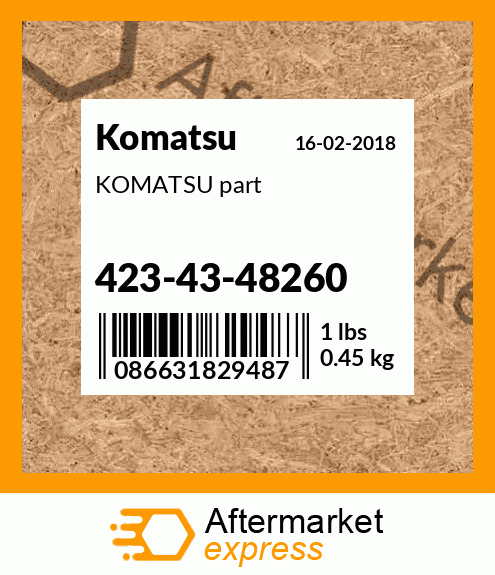 KOMATSU part 423-43-48260