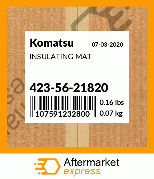 Spare part 423-56-21820 + INSULATING MAT