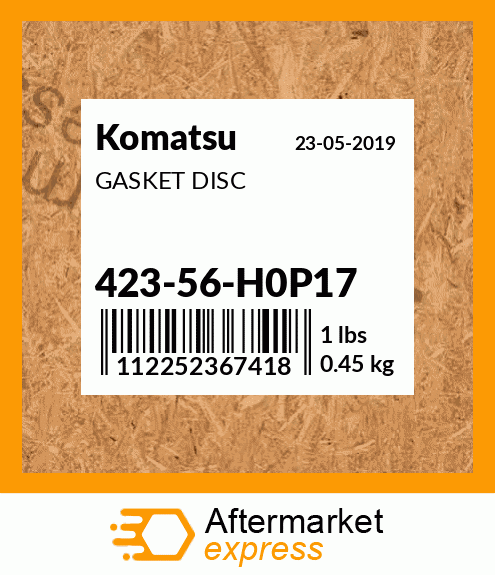 Spare part 423-56-H0P17 + GASKET DISC