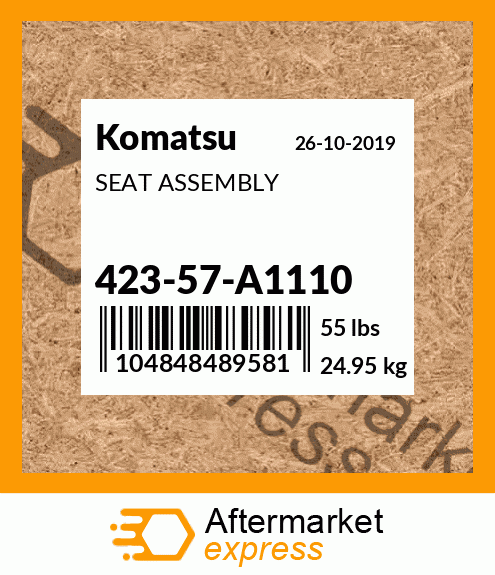 Spare part 423-57-A1110 + SEAT ASSEMBLY