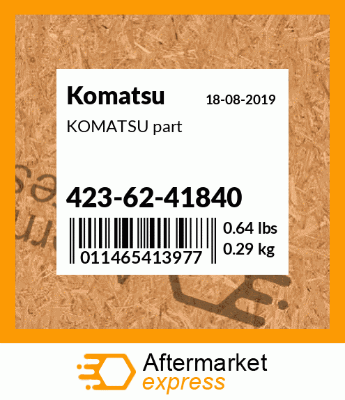KOMATSU part 423-62-41840