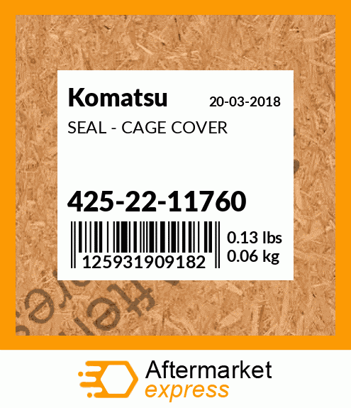 Spare part 4252211760 + SEAL - CAGE COVER