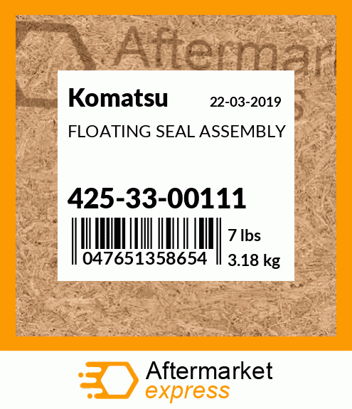 FLOATING SEAL ASSEMBLY 425-33-00111