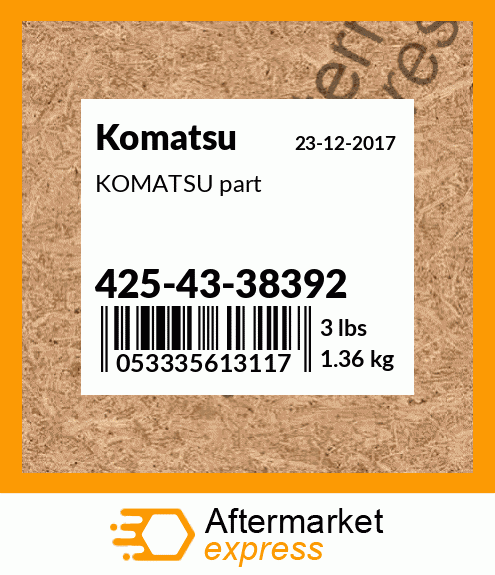 EC9039 - KOMATSU part fits Komatsu | Price: $184.16