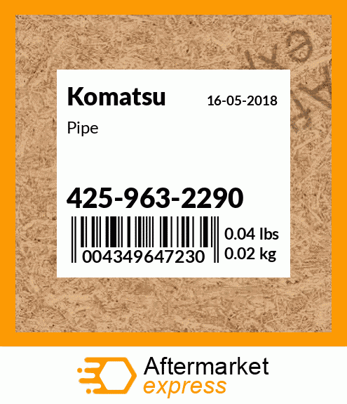 Spare part 425-963-2290 + Pipe