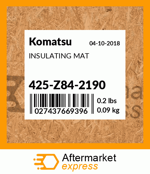 Spare part 425-Z84-2190 + INSULATING MAT