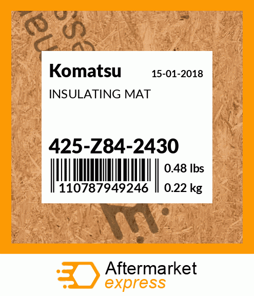 Spare part 425-Z84-2430 + INSULATING MAT