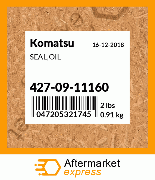 Spare part 427-09-11160 + SEAL,OIL