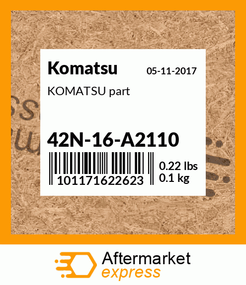 KOMATSU part 42N-16-A2110