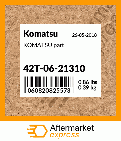 KOMATSU part 42T-06-21310
