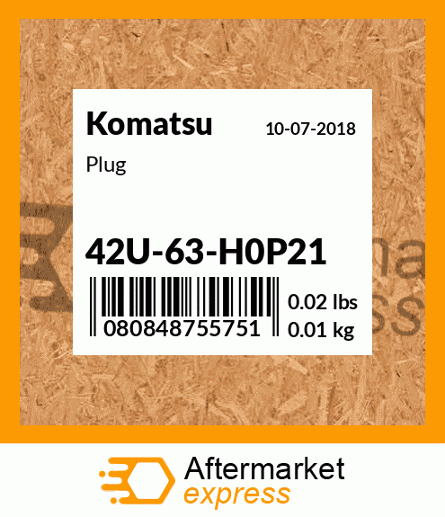 Spare part 42U-63-H0P21 + Plug