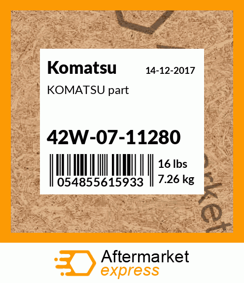 KOMATSU part 42W-07-11280