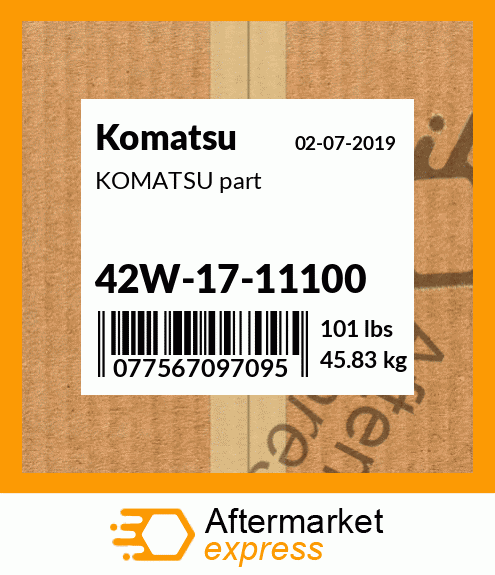 KOMATSU part 42W-17-11100